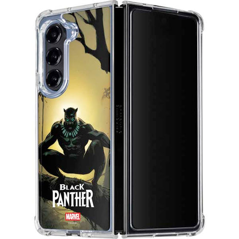 Marvel Black Panther TChalla King of Wakanda Galaxy Z Fold5 5G Clear Case